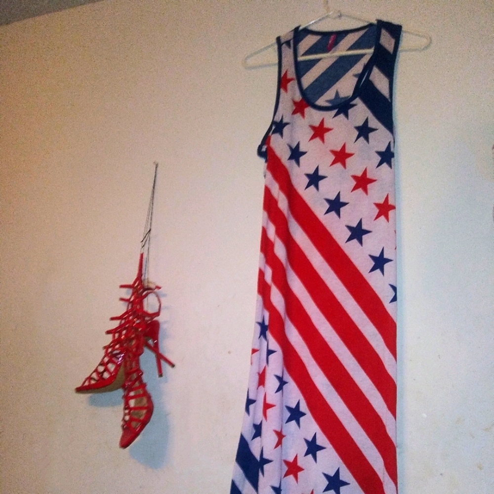 Flag dress all fifty stars and stripes.